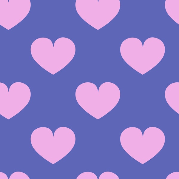 Retro Hearts Pattern in Pink and Purple