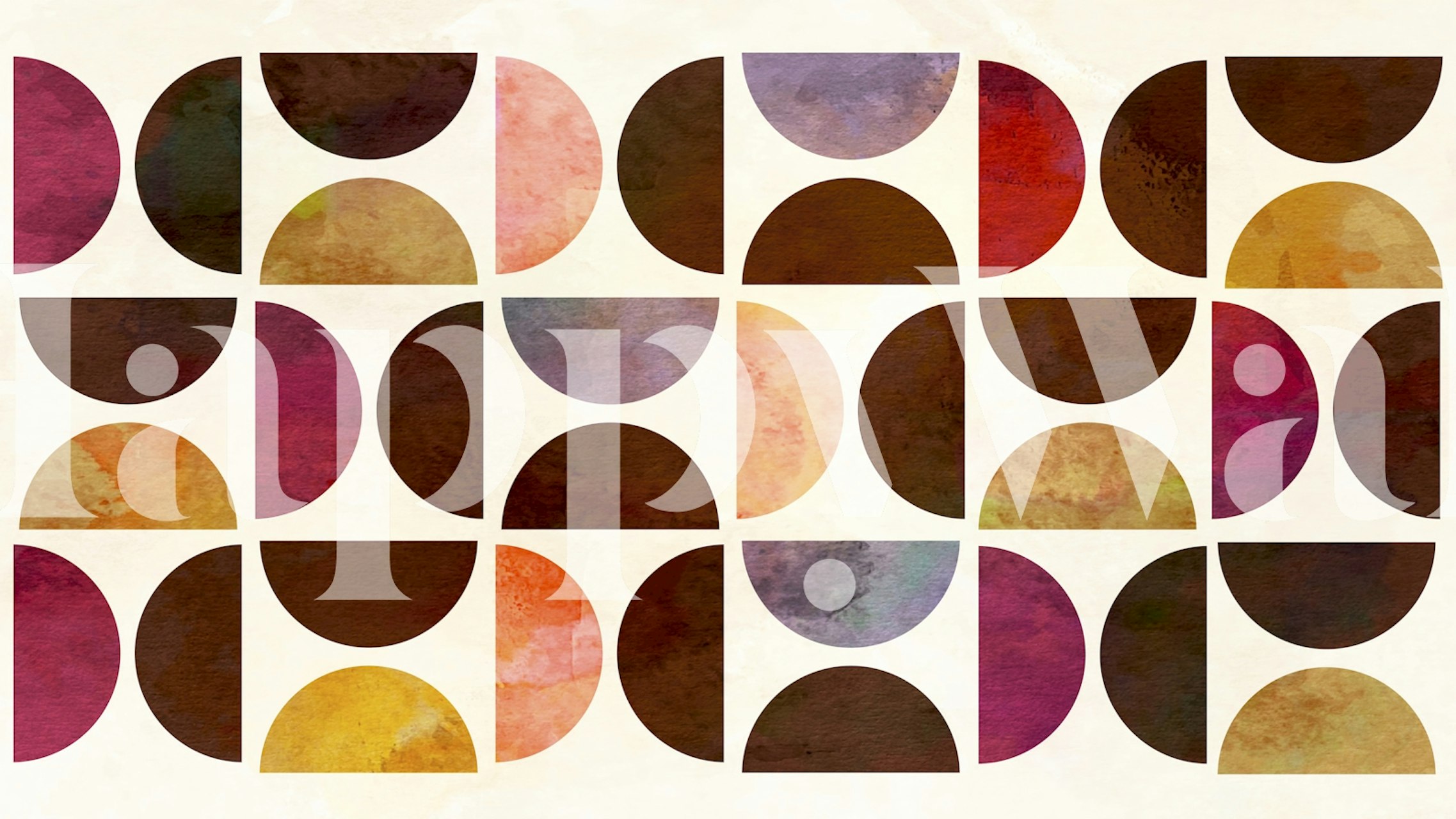 Mid Century Modern Bauhaus Cutouts σχέδιο ταπετσαρίας