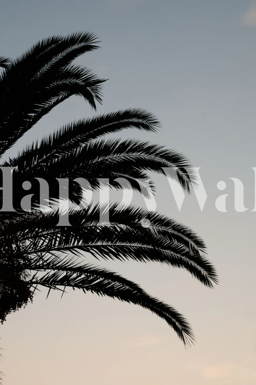 Palm Leaves Sunset Dream 1 tapet i et rum