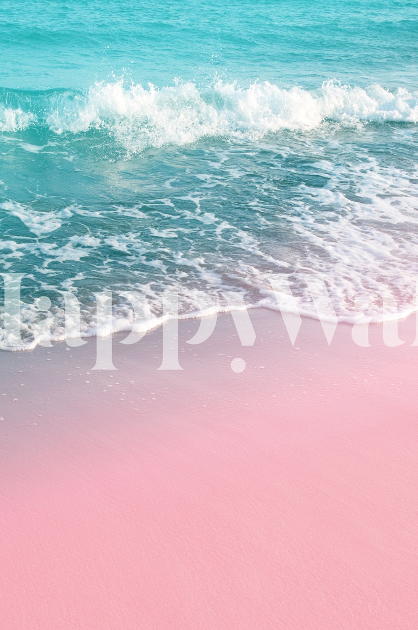 Ήρεμα κύματα του ωκεανού συναντούν την ροζ αμμουδιά στο Ocean Beauty Dream 1