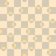 DAPPLED Retro Mid-Century Checkered Dot Cream