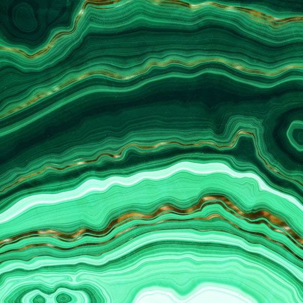 Green Gold Malachite Marble