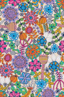 COLOURING BOOK FLOWERS Rainbow Brights tapet
