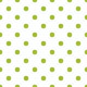 Polka Dots - Lime Green on White