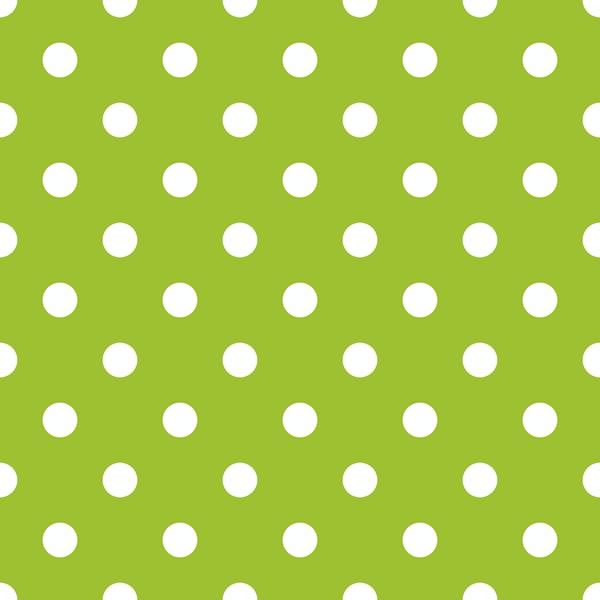 Polka Dots - White on Lime Green