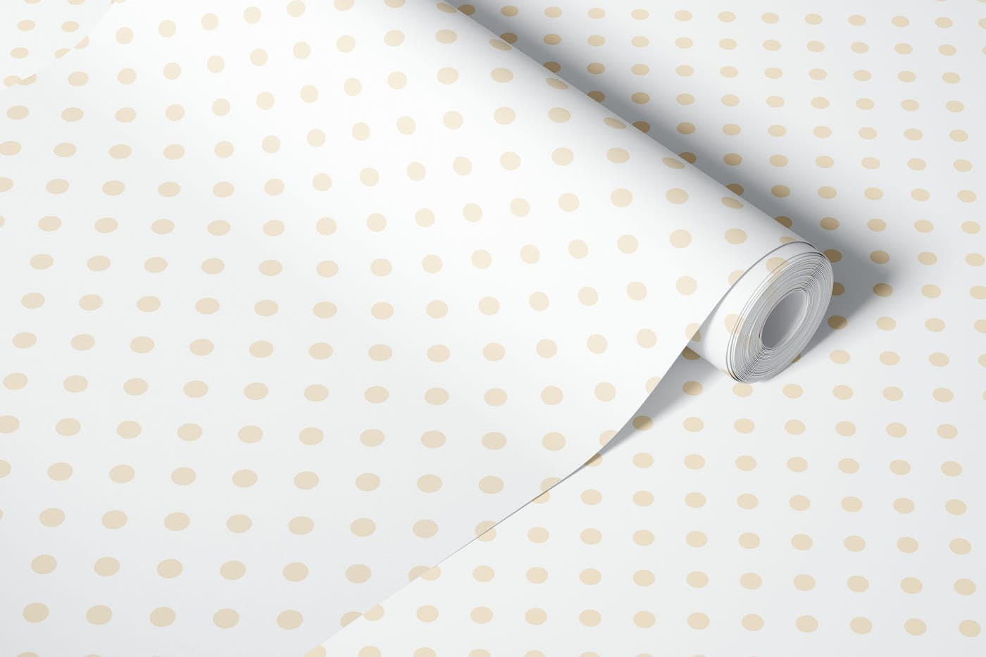 Polka Dots- Champagne dots wallpaper roll