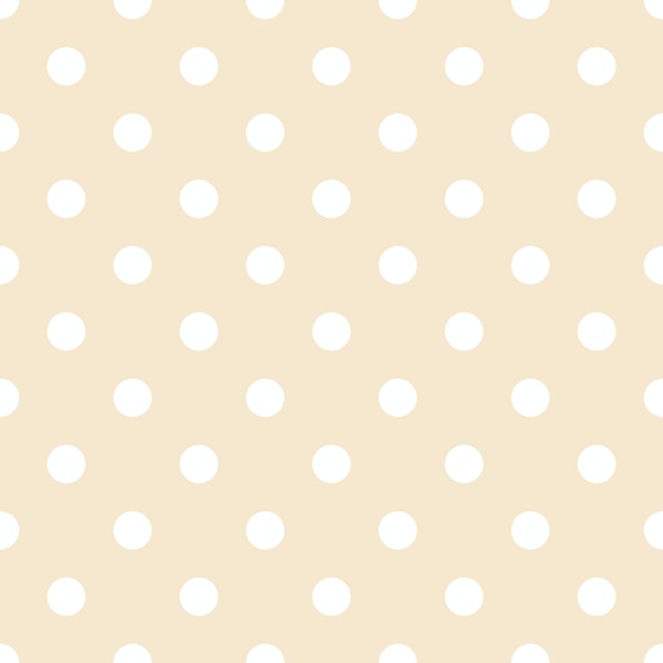 Polka Dots- White dots on Champagne