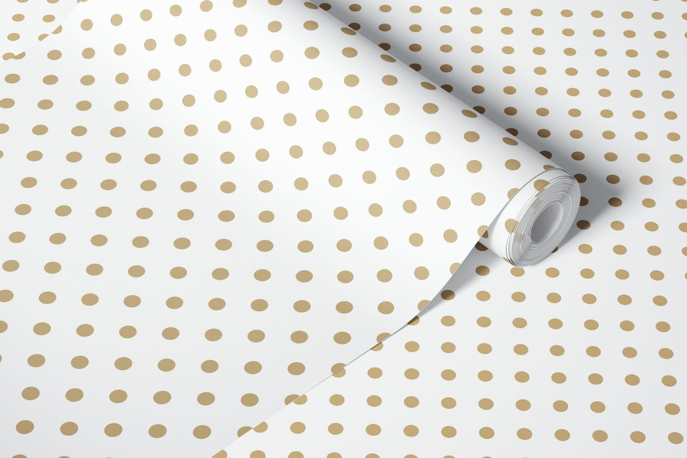 Beige Polka Dot wallpaper roll