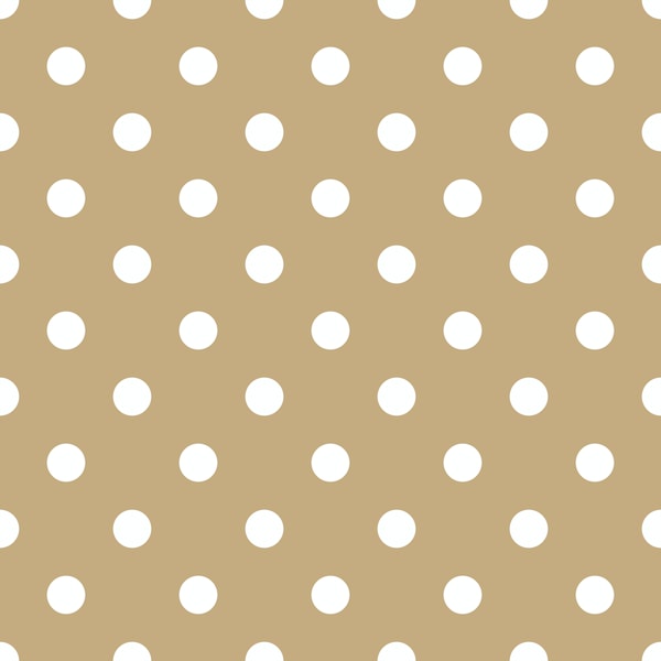 Polka Dots - White on Beige