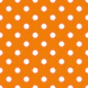 Polka Dots - White on Orange