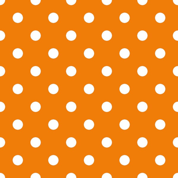 Polka Dots - White on Orange