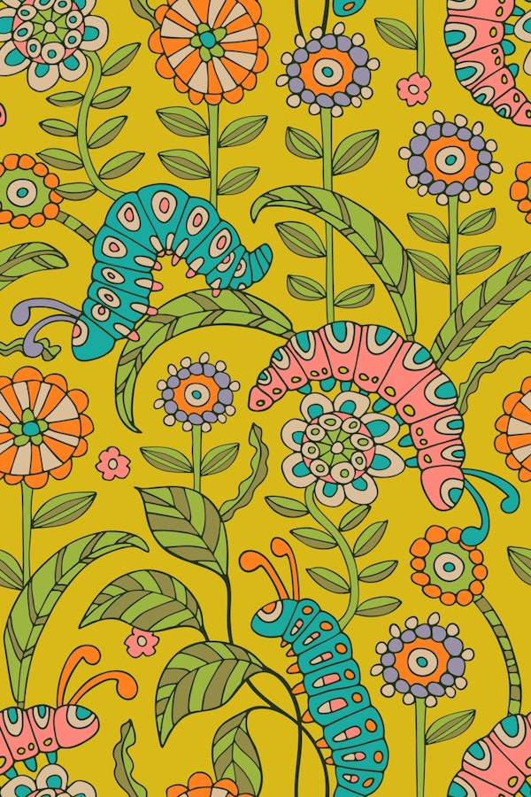 CATERPILLAR PLAYGROUND Cute Bugs Happy Nature