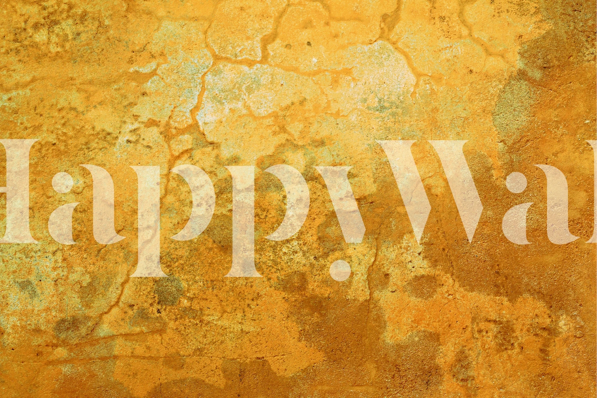 Old Yellow Wall design in a room