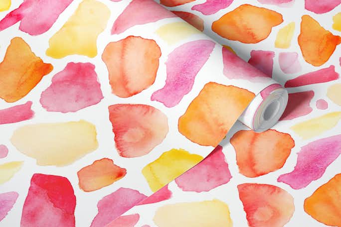 Crazy Giraffe pink whimsicalwallpaper roll