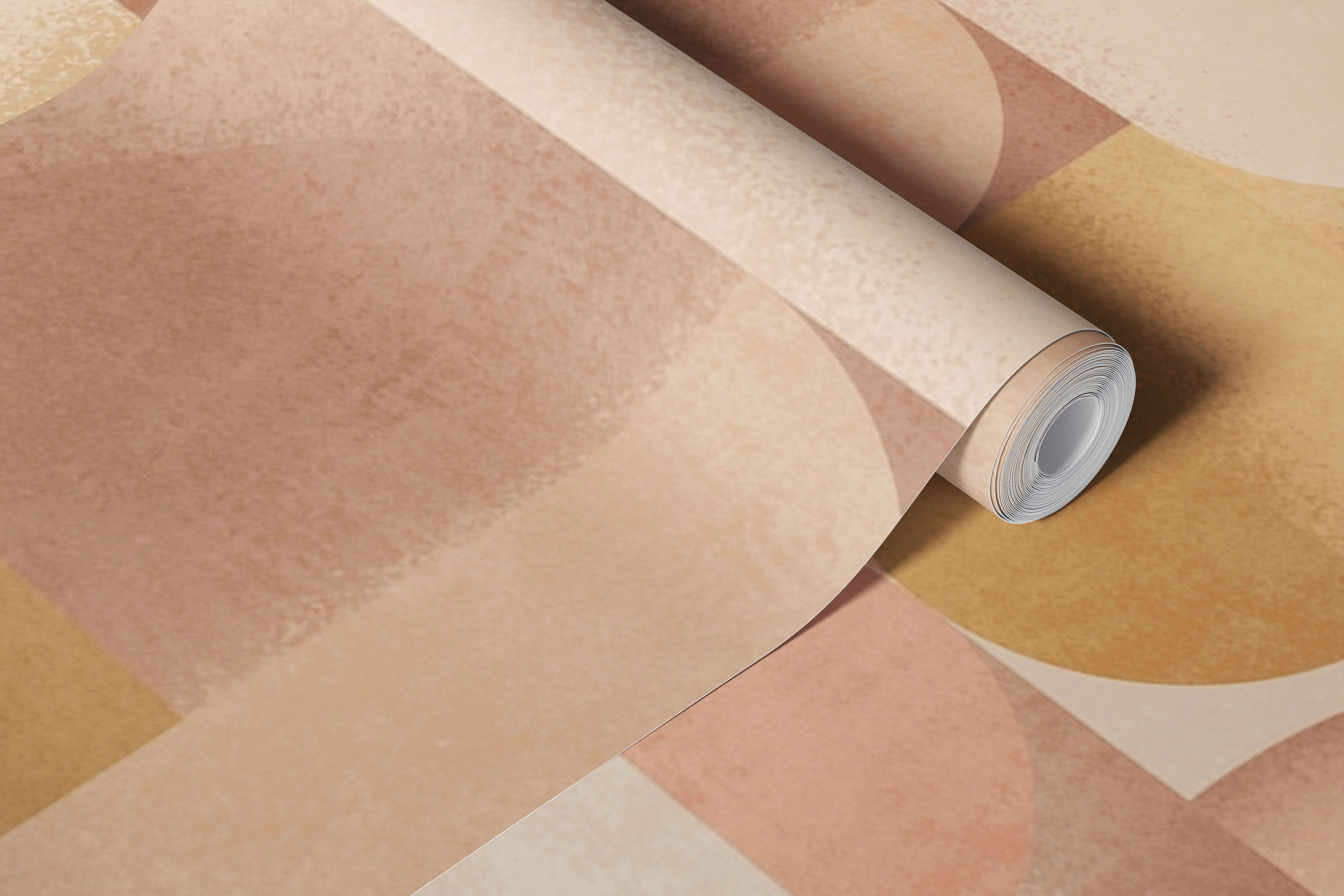 Bauhaus-inspireret neutral geometrisk tapet