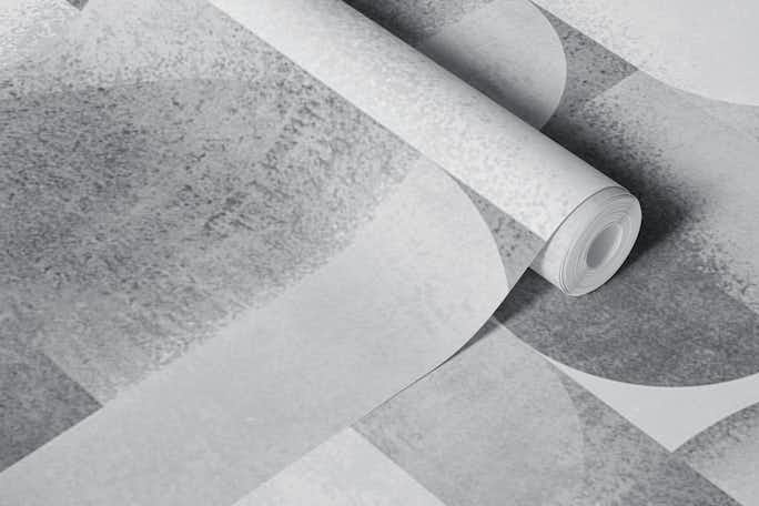 Gray concrete in Bauhaus stylewallpaper roll