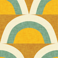 New Mid Mod Rainbow Magic Green carta da parati