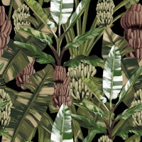 Green Banano Leaves Pattern ταπετσαρία