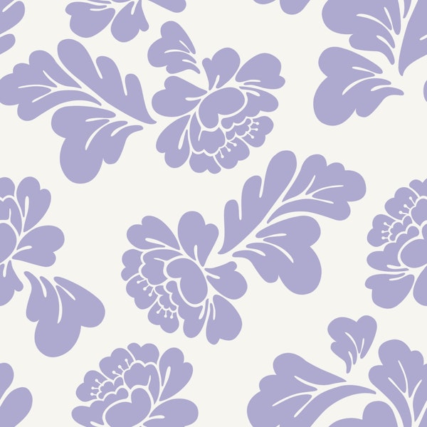 Lavender Abstract Vintage Flowers