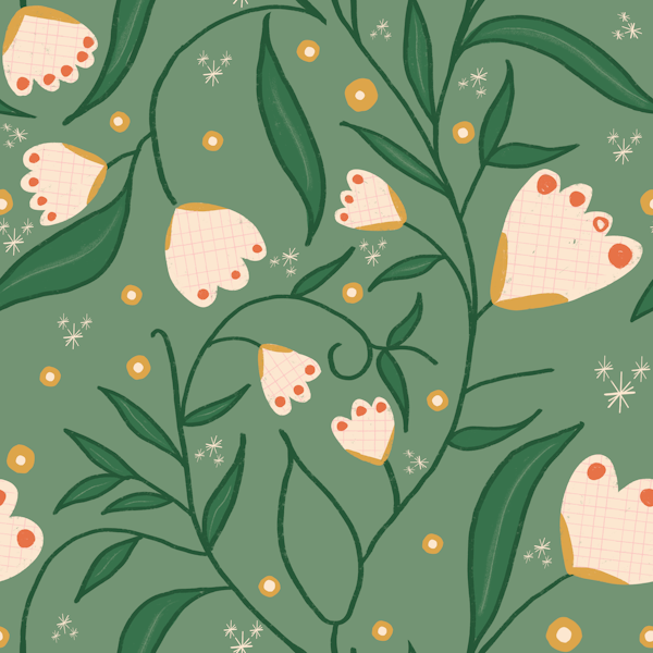 Meadow Spring Floral Green