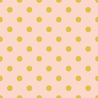 Polka Dots - Pink with Gold Dots tapete