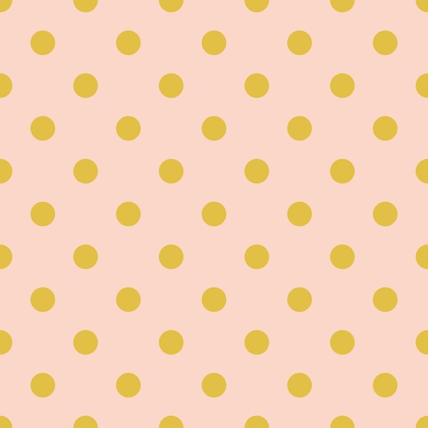 Polka Dots - Pink with Gold Dots