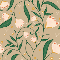 Meadow Spring Floral Sand ταπετσαρία