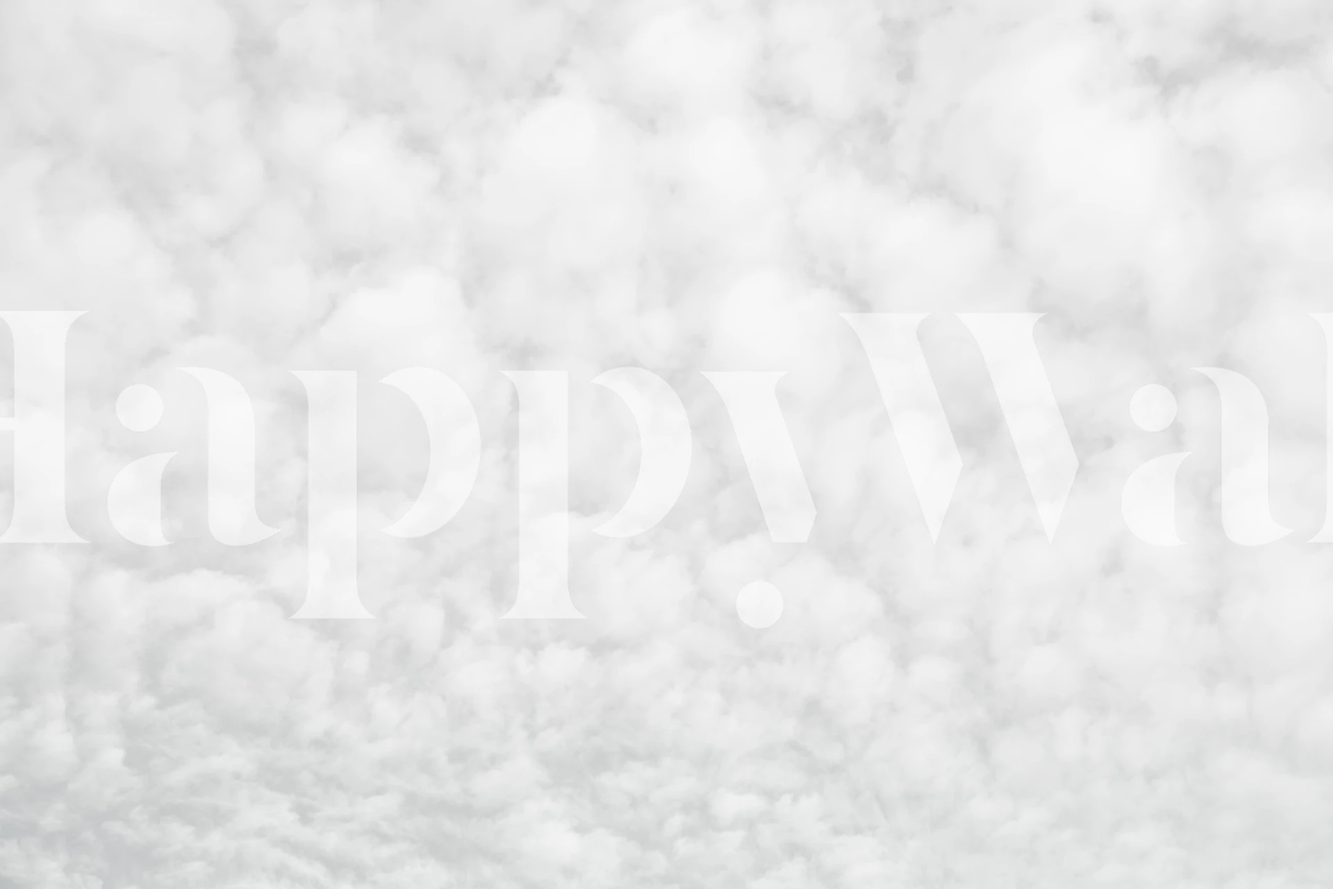 Tapeta Soft Gray Clouds v místnosti