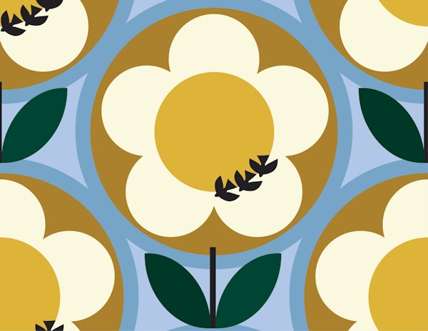 Bird Blossom Sky Blue