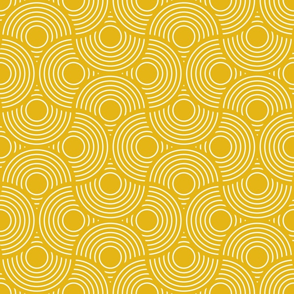 SCALLOP Art Deco Geometric - Glam Gold White