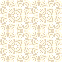 SCALLOP Art Deco Geometric - White Gold wallpaper