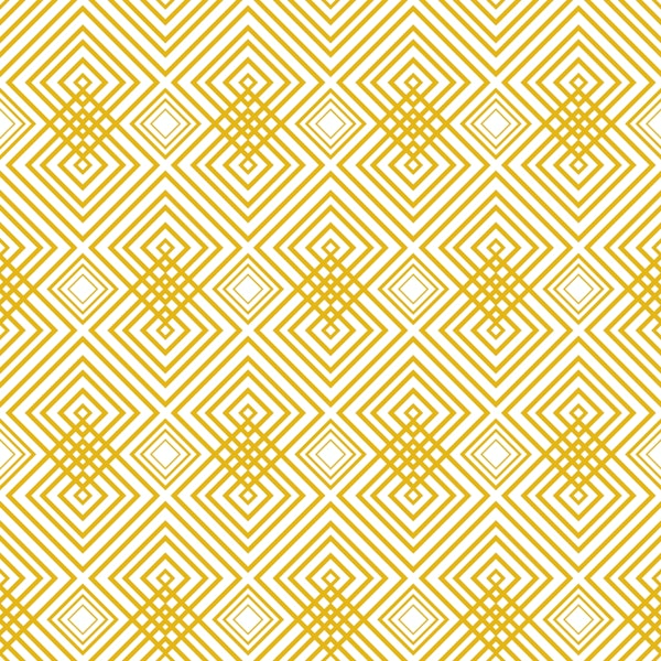 DIAMOND LIFE Art Deco Geometric - Gold White