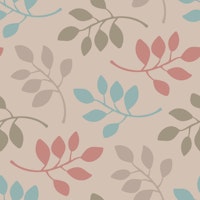 FALLING LEAVES Woodland Forest - Cream ταπετσαρία