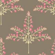 PASHMINA Floral Botanical - Pink and Brown