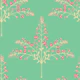PASHMINA Floral Botanical - Pink Green