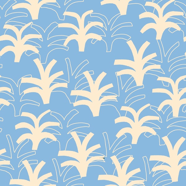 Abstract Palms in Baby Blue