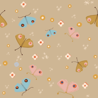 Cute minimal boho butterflies sand papiers peint