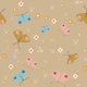 Cute minimal boho butterflies sand