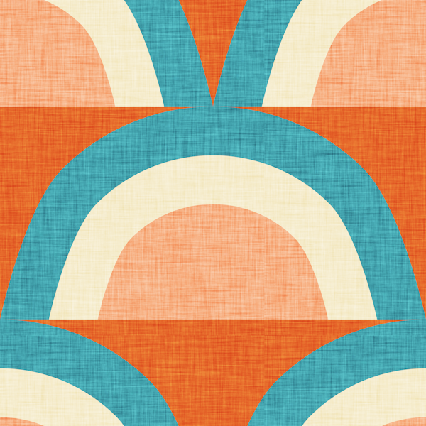 New Mid Mod Rainbow Magic Orange Blue