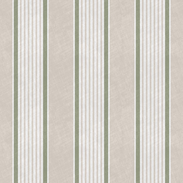 Antique stripes in cream sage green