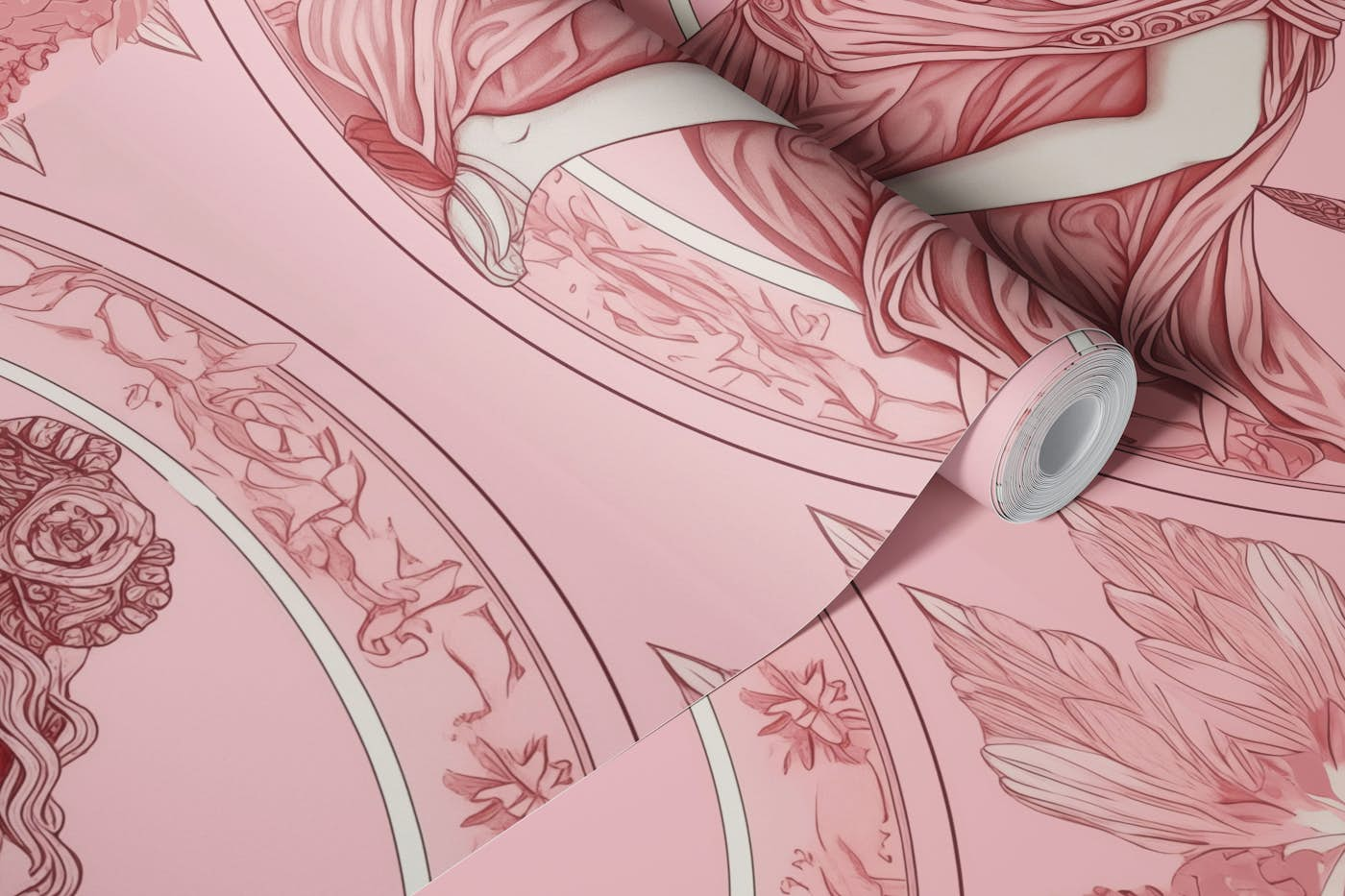 Pink Goddess Pattern wallpaper roll