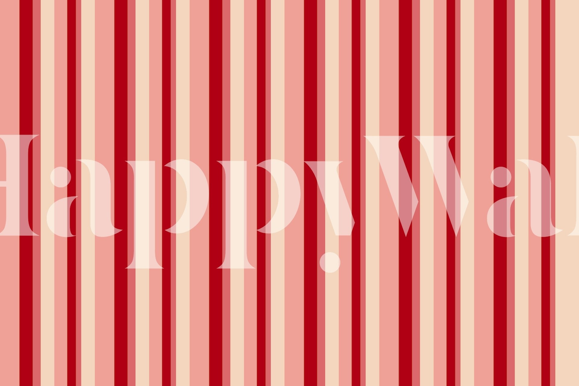 Papier peint Red and Pink Stripes dans une pièce