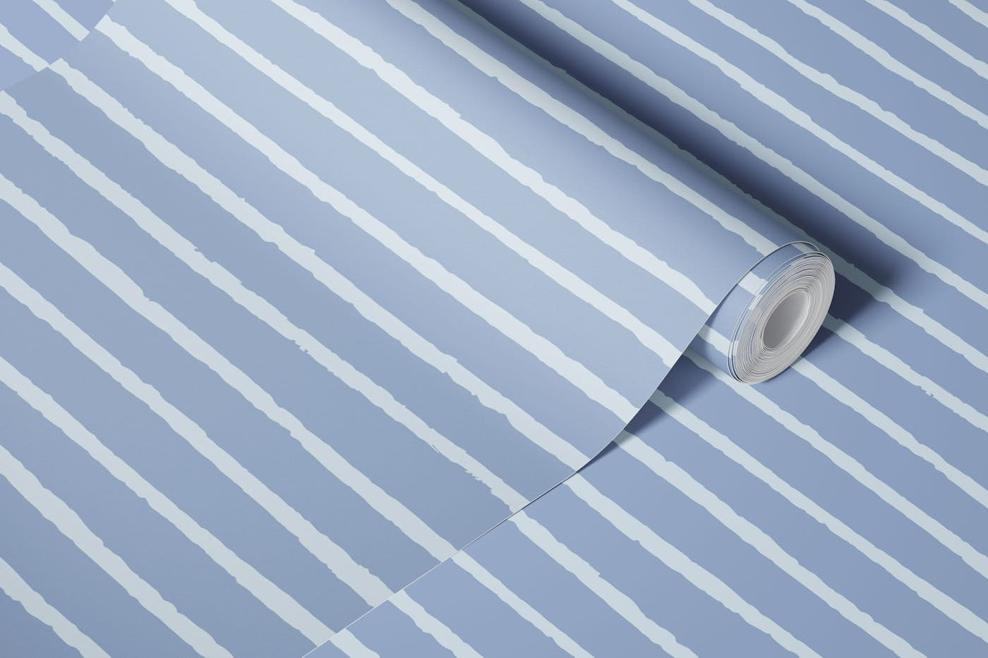 Abstract Stripes_blue on blue wallpaper roll