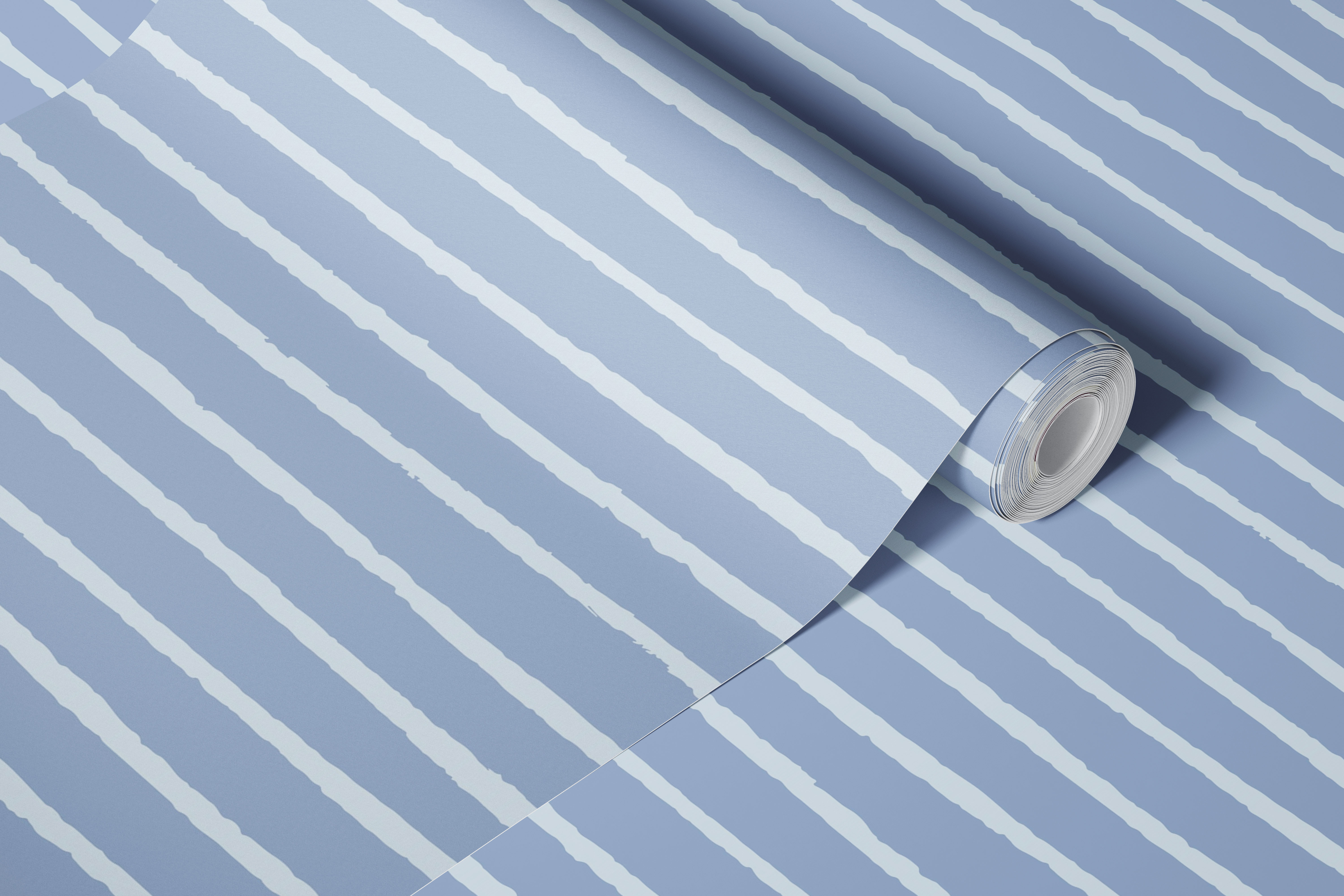 Abstract blue stripes wall mural