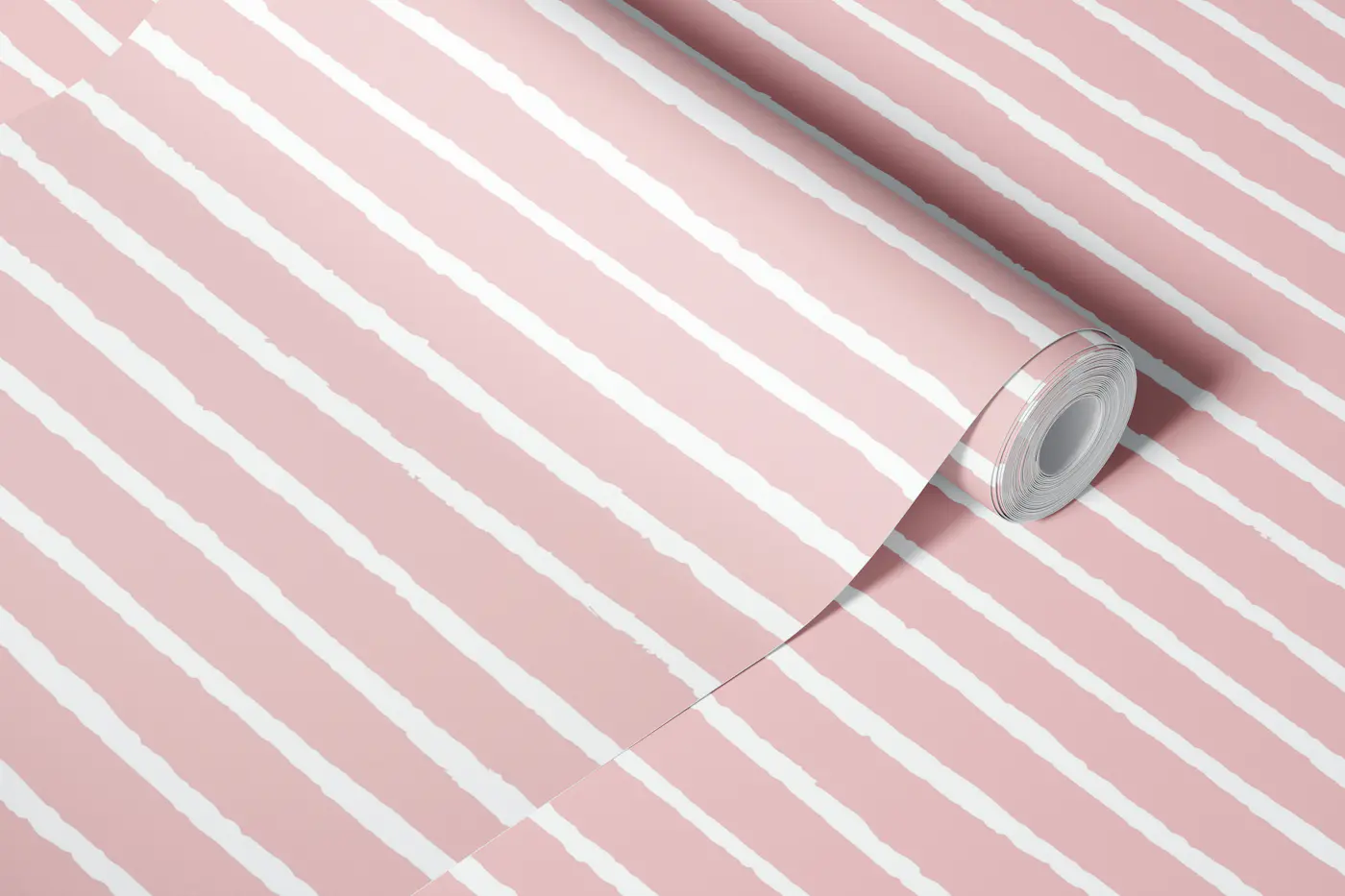 Abstract Stripes Sweet Pink wallpaper roll