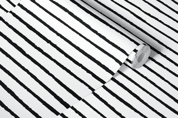 Abstract Stripes_black whitewallpaper roll