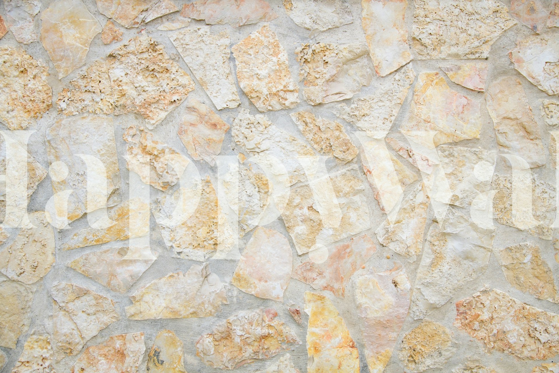Rustic pastel-colored stone wall texture wallpaper