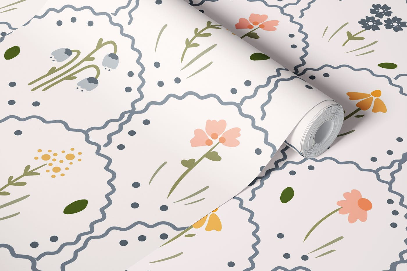 Victorian Wildflowers wallpaper roll