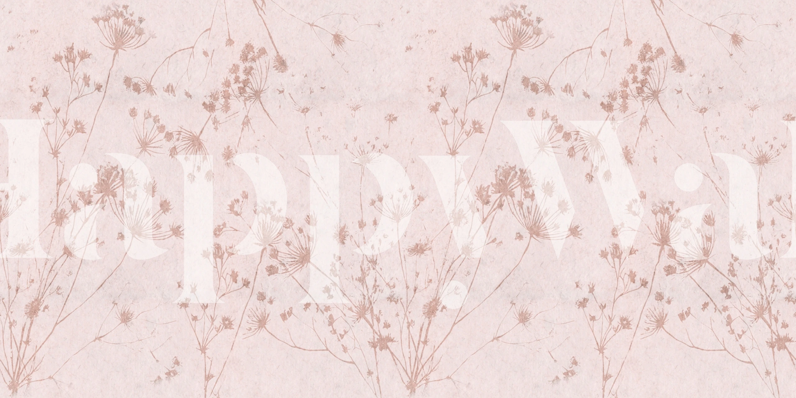 Beige floral patterns featuring delicate flowers and leaves wallpaper
