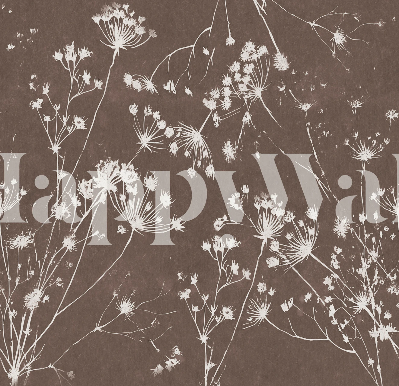 Beige floral patterns featuring delicate flowers and leaves wallpaper